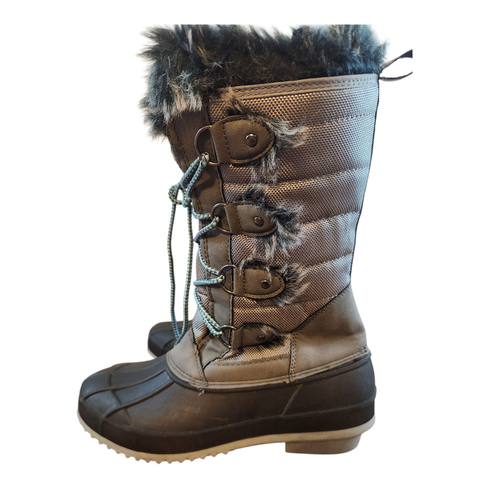 Khombu NWT women winter boots sz‎ 9 waterproof cold rated thermolite faux fur